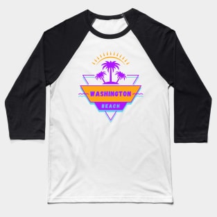 Washington beach Vibes 80's Baseball T-Shirt